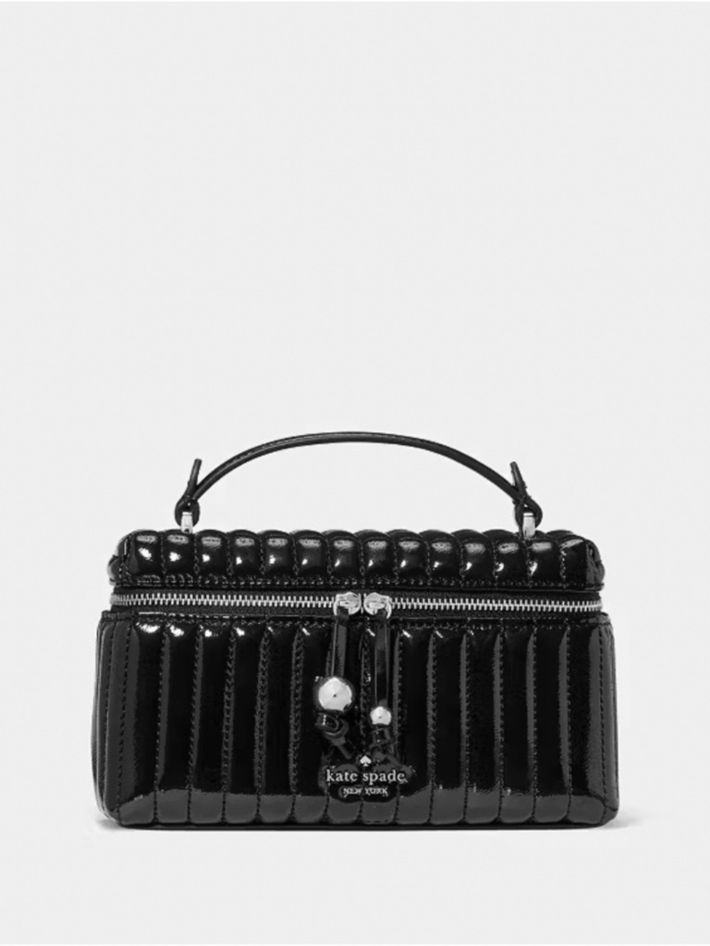 Kate Spade Blair Shiny Quilted Vanity Crossbody Black